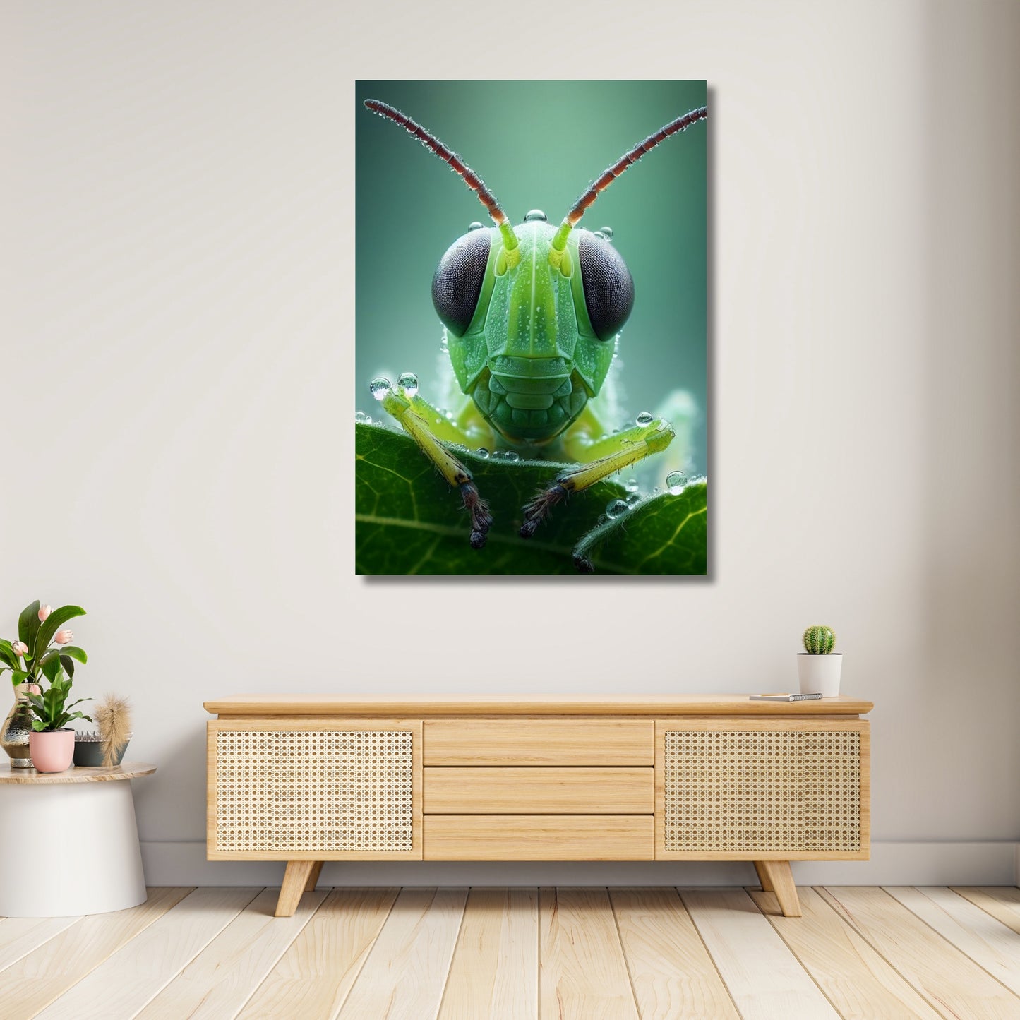 Grasshopper Animal Kingdom Wall Art Canvas Print