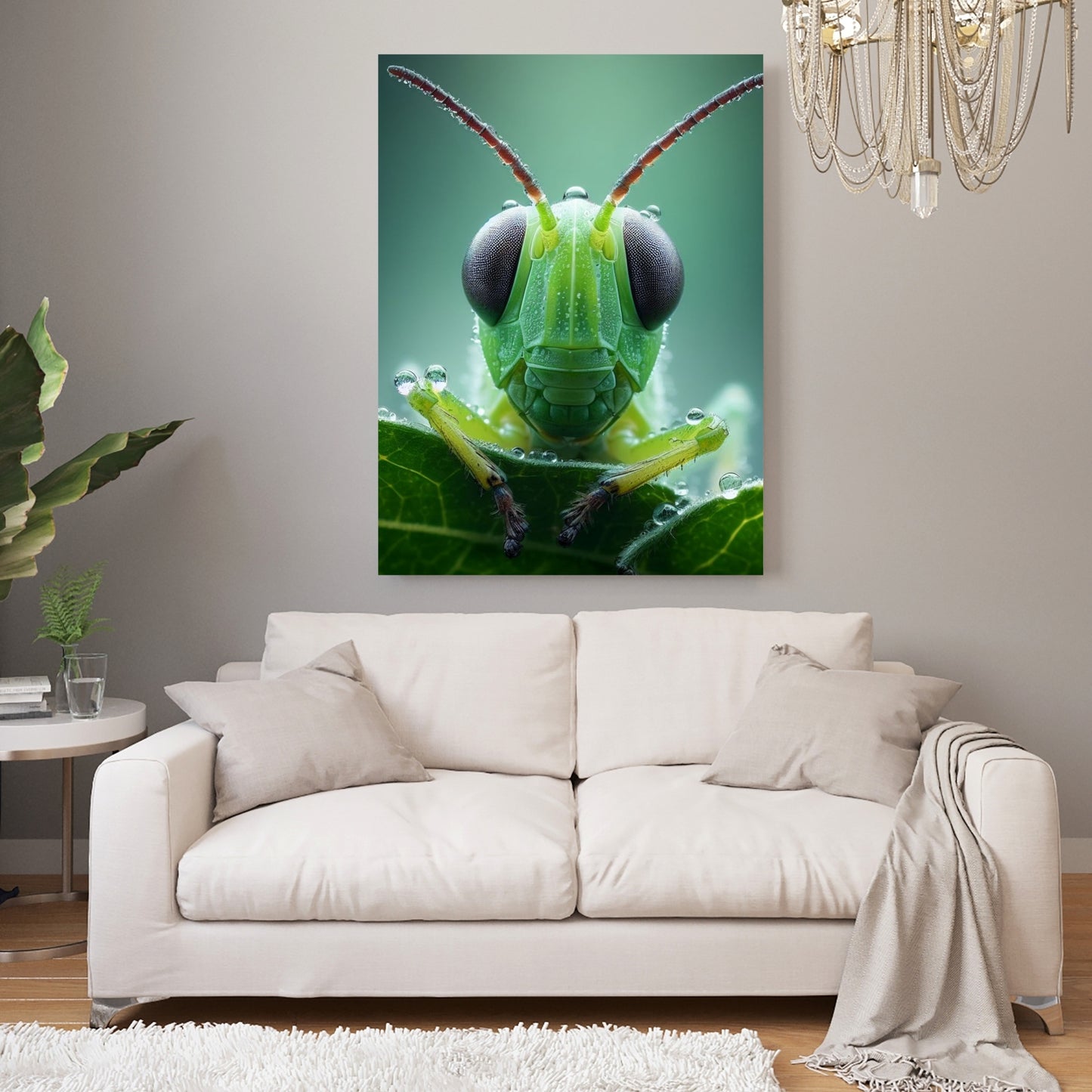 Grasshopper Animal Kingdom Wall Art Canvas Print