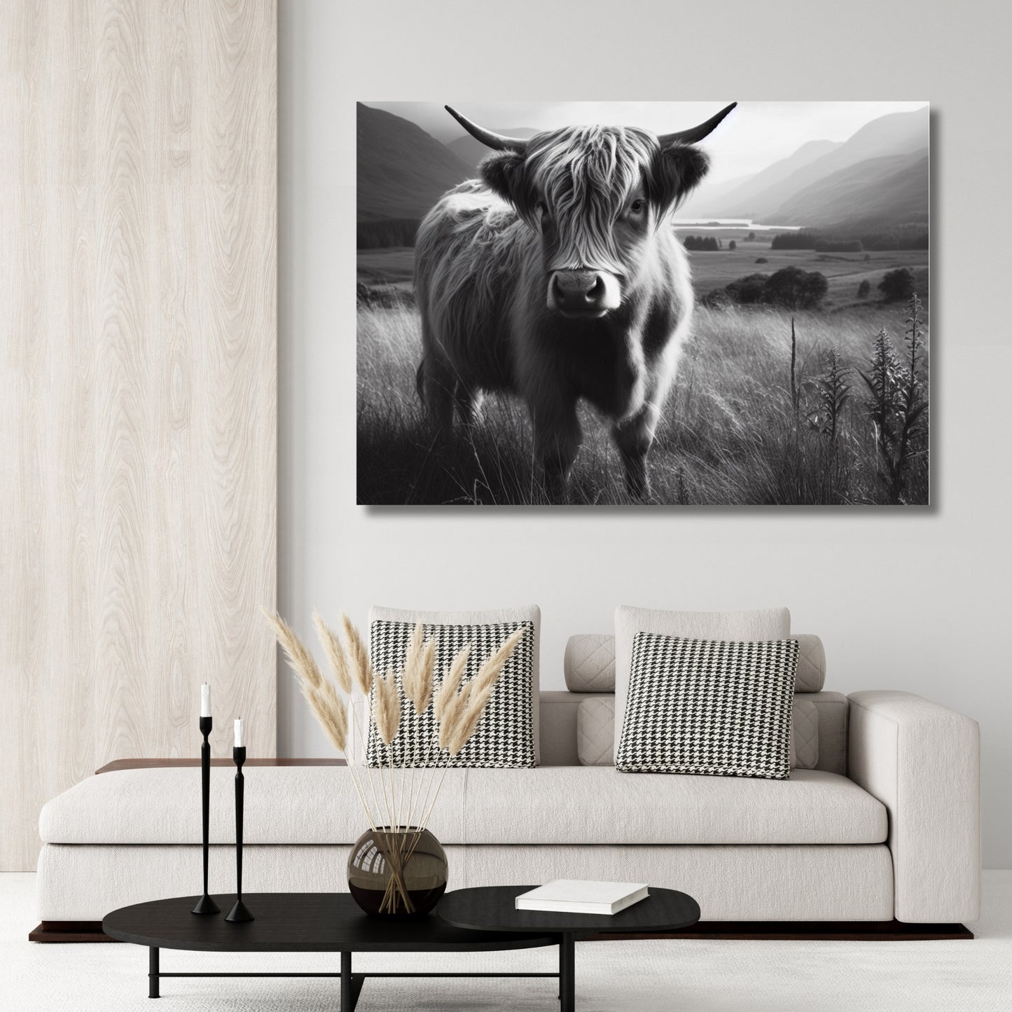 Highland Cow Animal Kingdom Wall Art Canvas Print