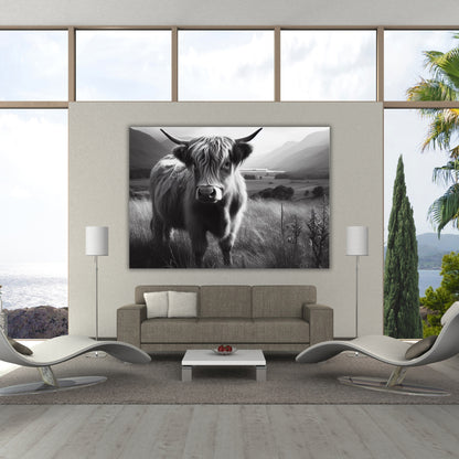 Highland Cow Animal Kingdom Wall Art Canvas Print