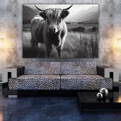 Highland Cow Animal Kingdom Wall Art Canvas Print