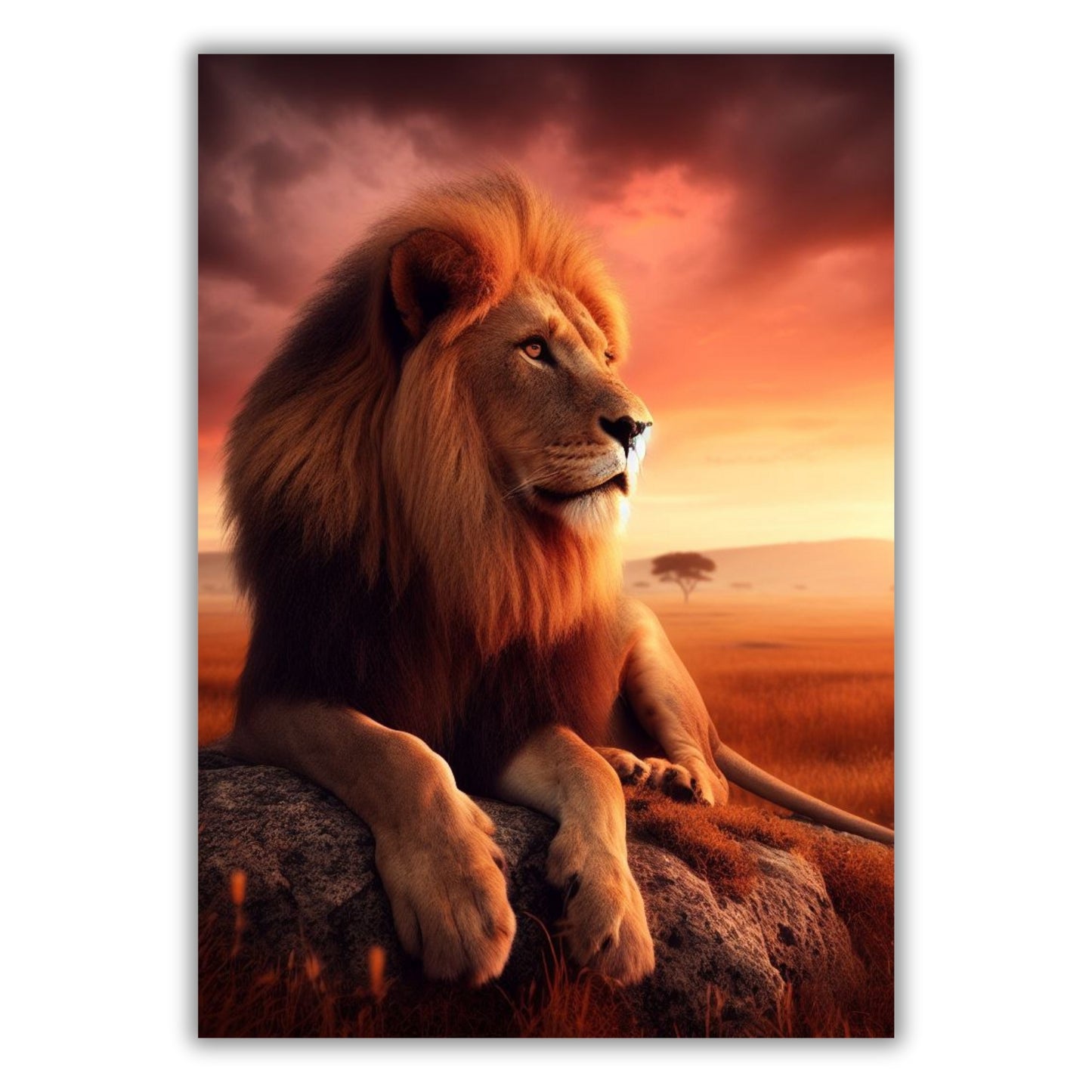 Lion Animal Kingdom Wall Art Canvas Print