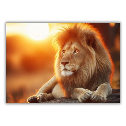 Lions Gaze Animal Kingdom Wall Art Canvas Print