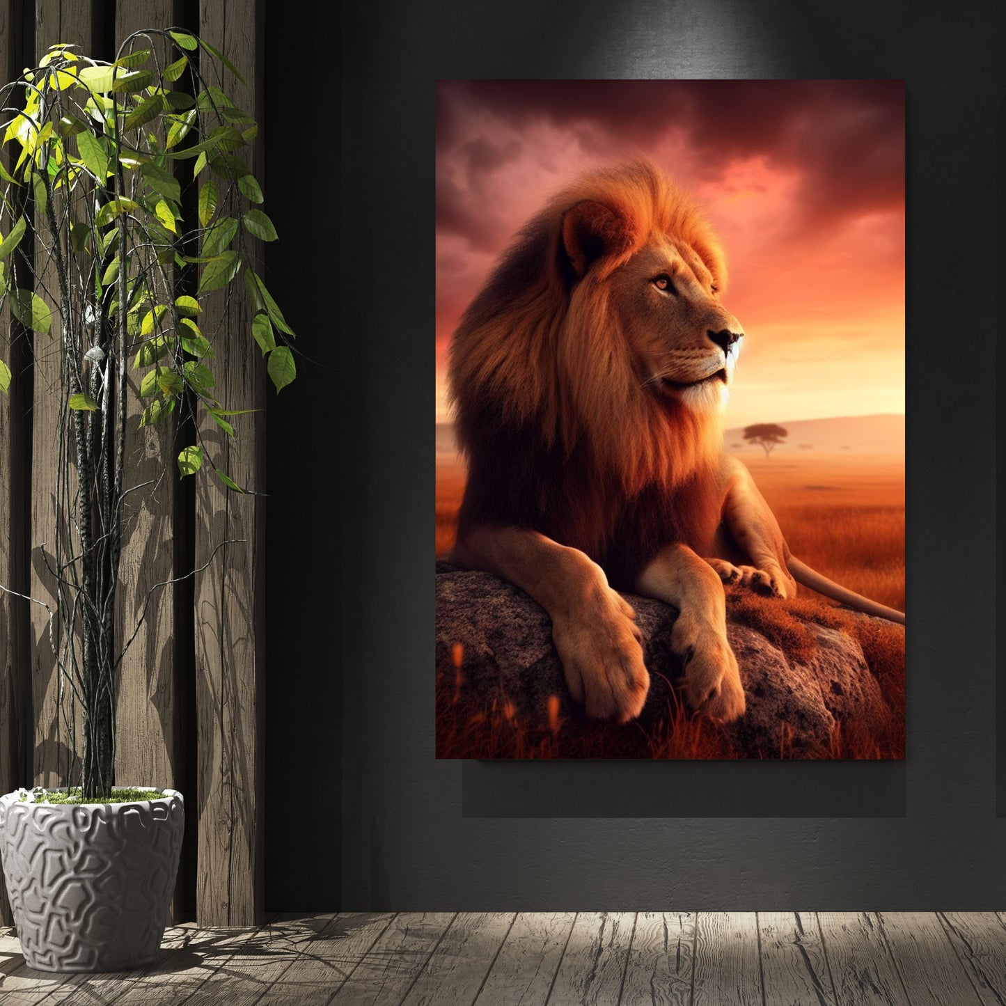 Lion Animal Kingdom Wall Art Canvas Print