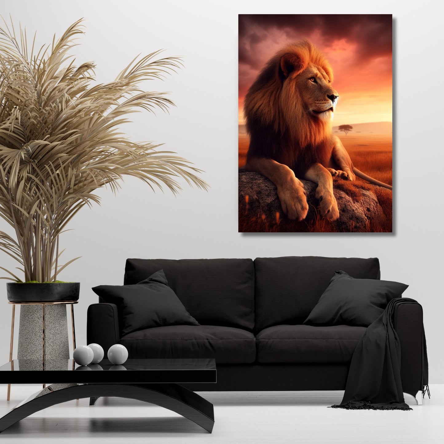 Lion Animal Kingdom Wall Art Canvas Print