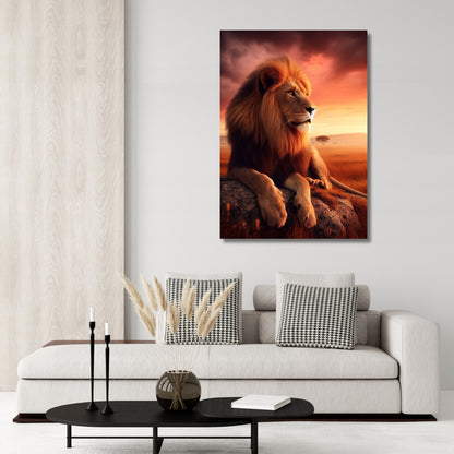 Lion Animal Kingdom Wall Art Canvas Print