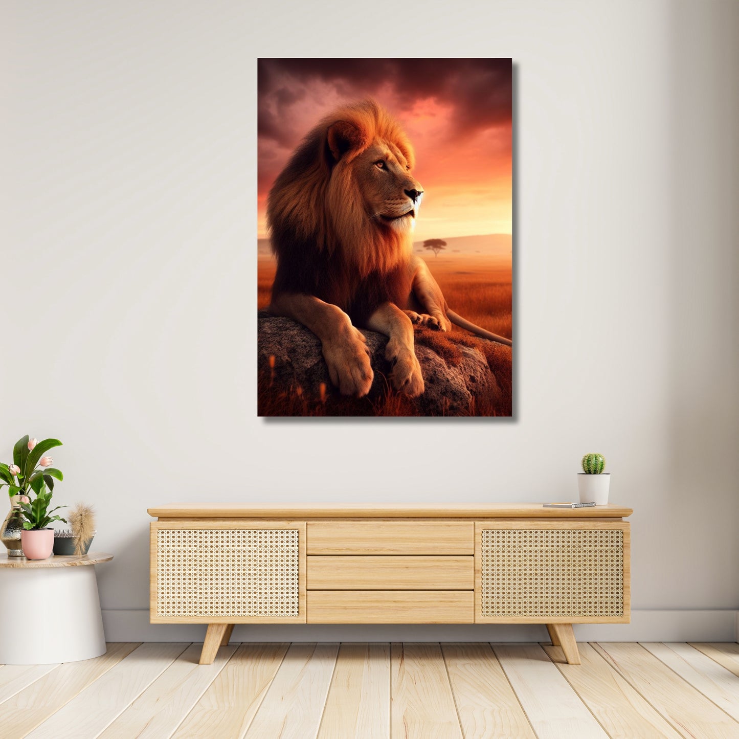 Lion Animal Kingdom Wall Art Canvas Print