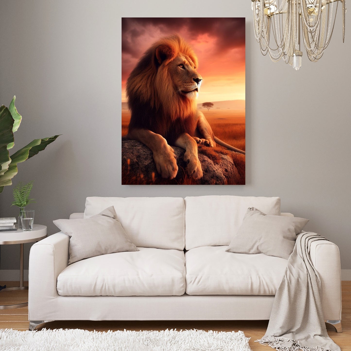 Lion Animal Kingdom Wall Art Canvas Print