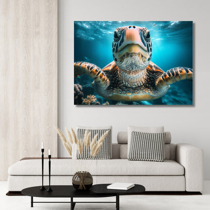 Turtle Love Animal Kingdom Wall Art Canvas Print