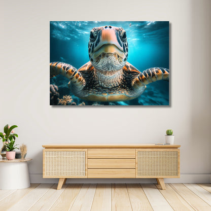 Turtle Love Animal Kingdom Wall Art Canvas Print