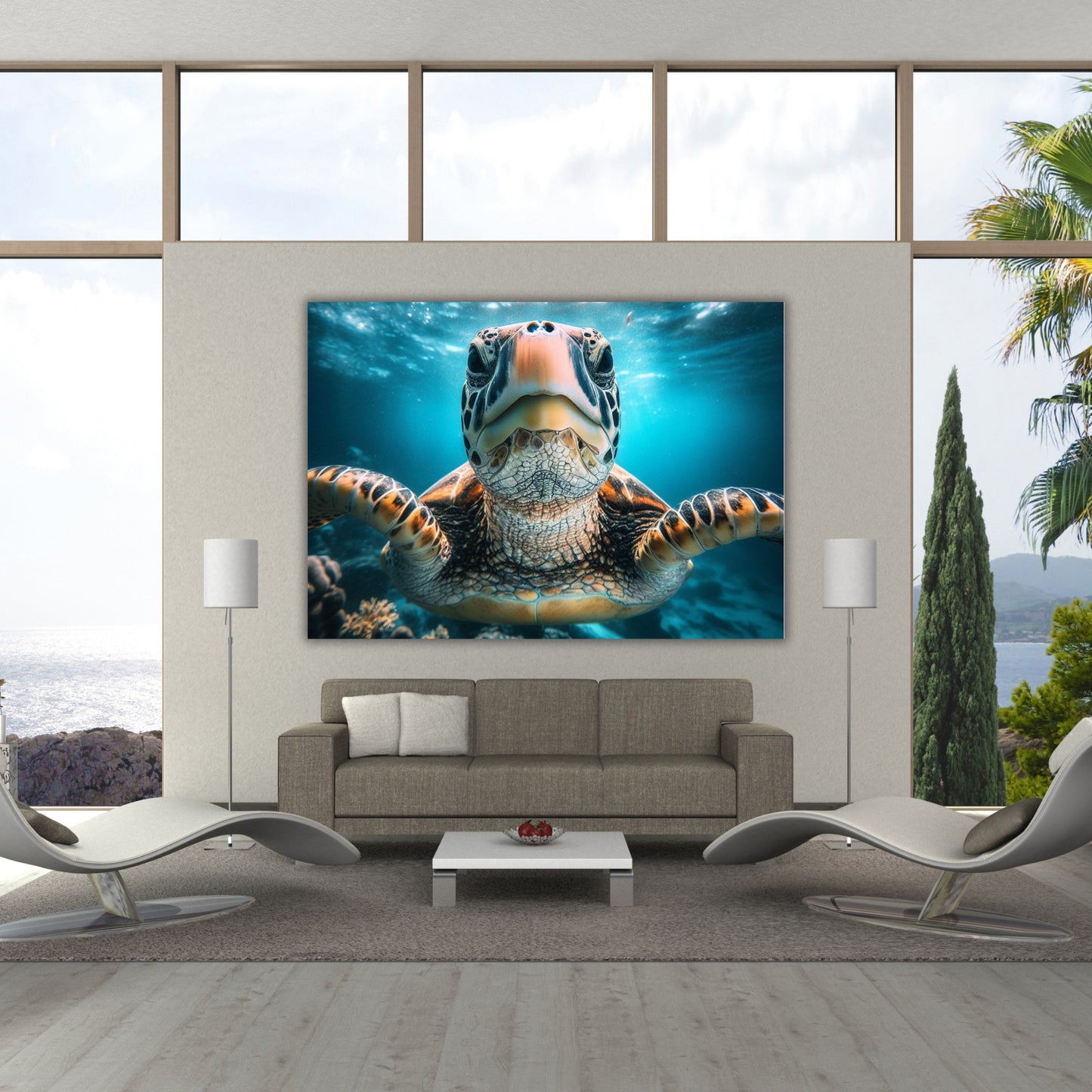 Turtle Love Animal Kingdom Wall Art Canvas Print