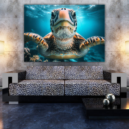 Turtle Love Animal Kingdom Wall Art Canvas Print