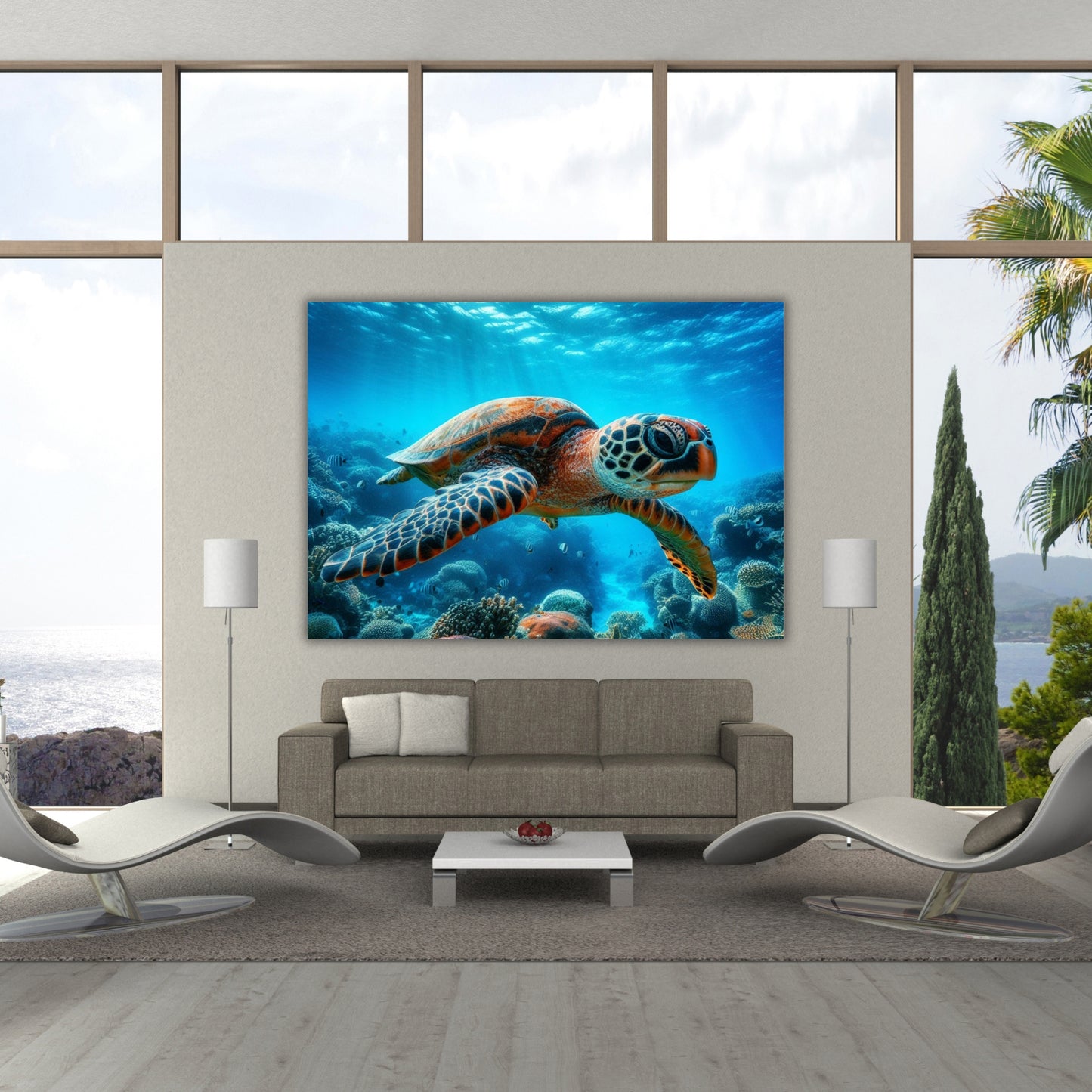 Sea Turtle Animal Kingdom Wall Art Canvas Print