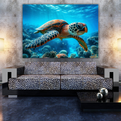 Sea Turtle Animal Kingdom Wall Art Canvas Print