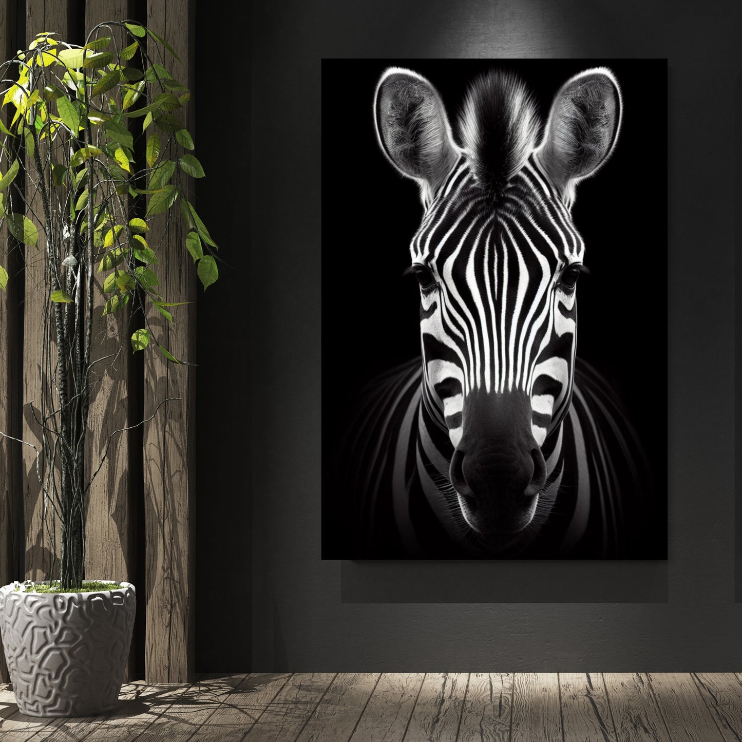 Zebra Animal Kingdom Wall Art Canvas Print