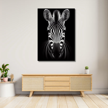 Zebra Animal Kingdom Wall Art Canvas Print