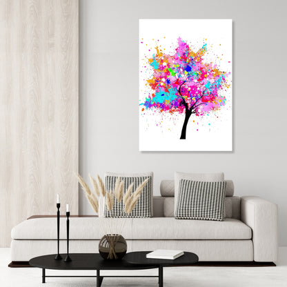 Cherry Blossom Tree Wall Art Canvas Print