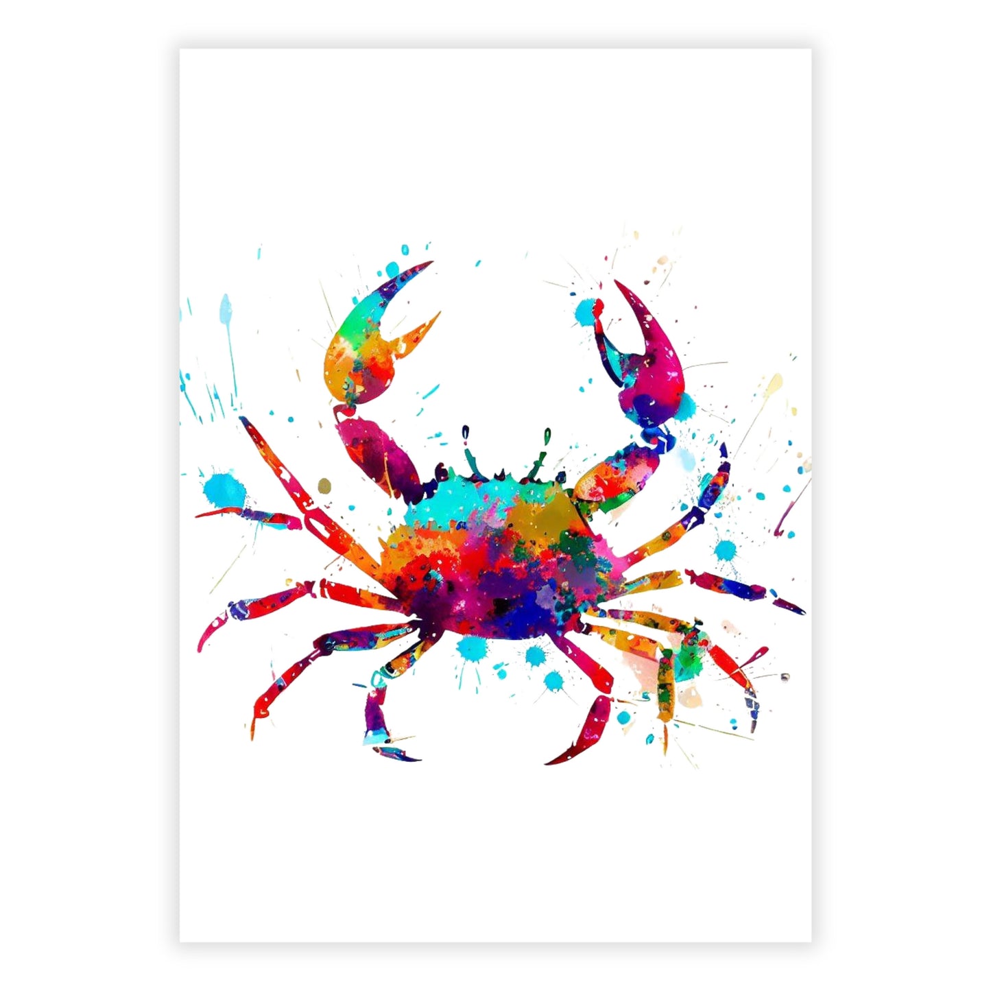 Crabby Crab Wall Art Canvas Print