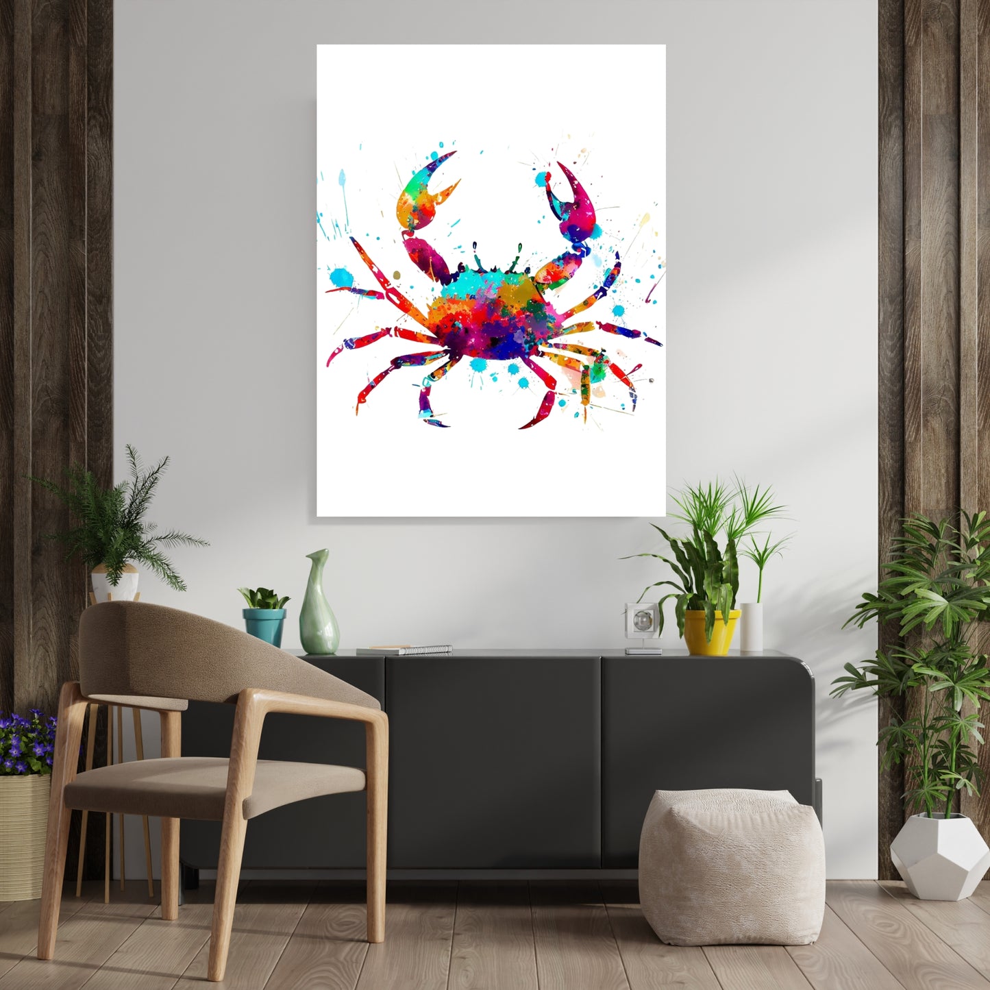 Crabby Crab Wall Art Canvas Print