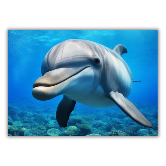 Dolphin Animal Kingdom Wall Art Canvas Print