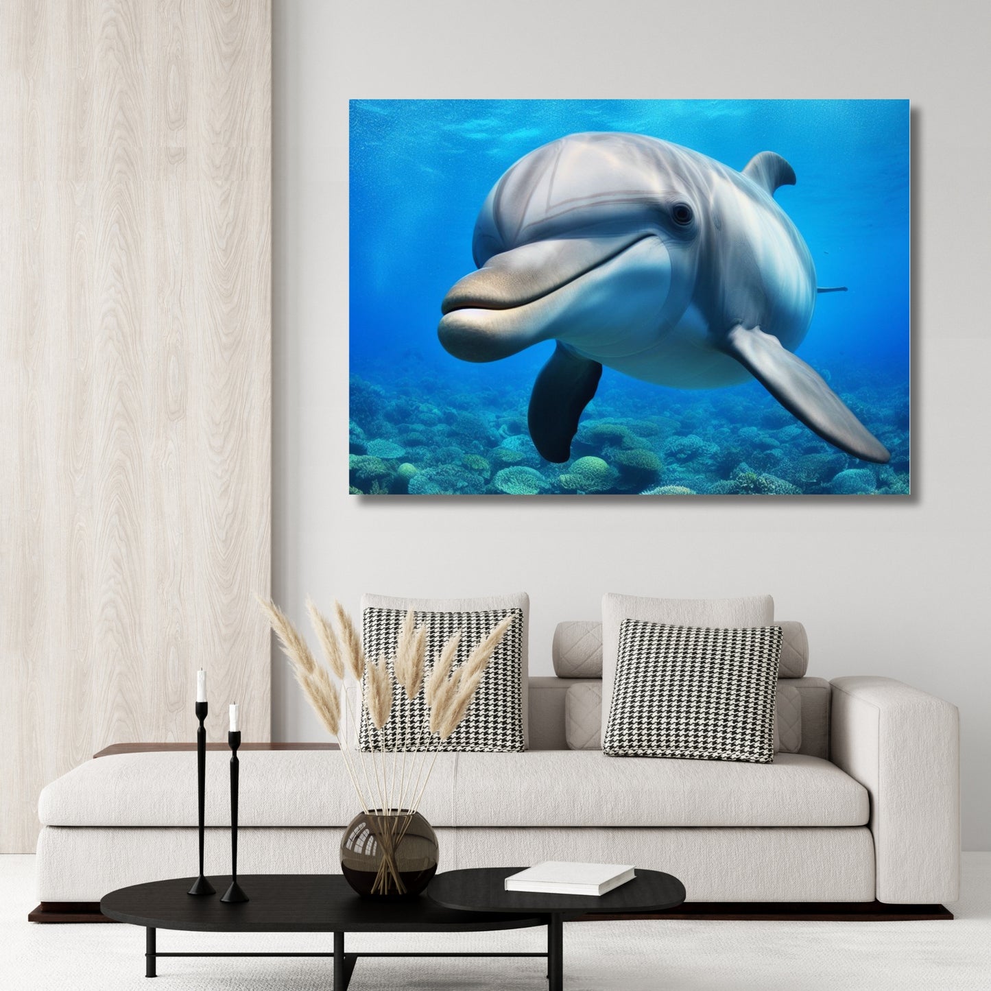 Dolphin Animal Kingdom Wall Art Canvas Print