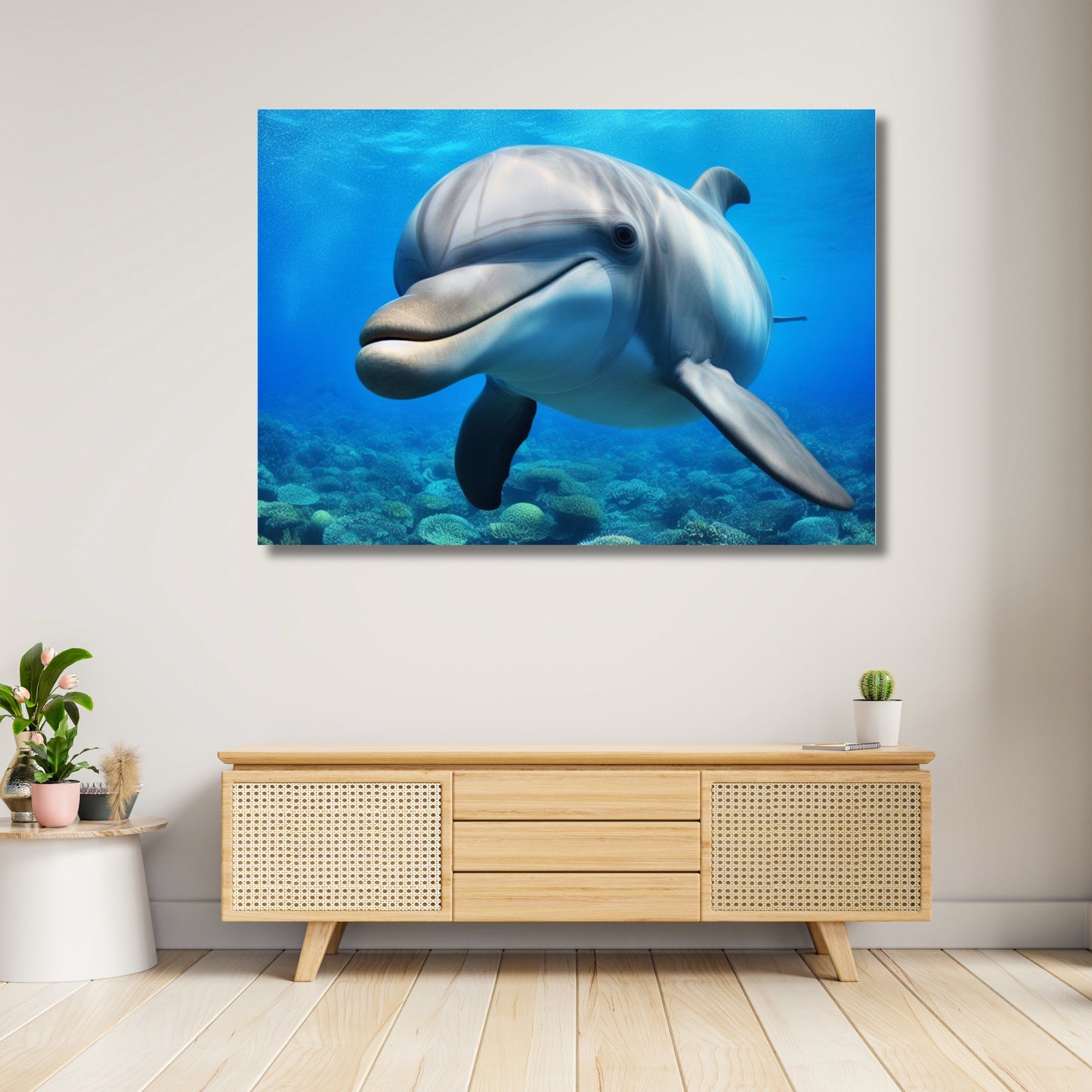 Dolphin Animal Kingdom Wall Art Canvas Print