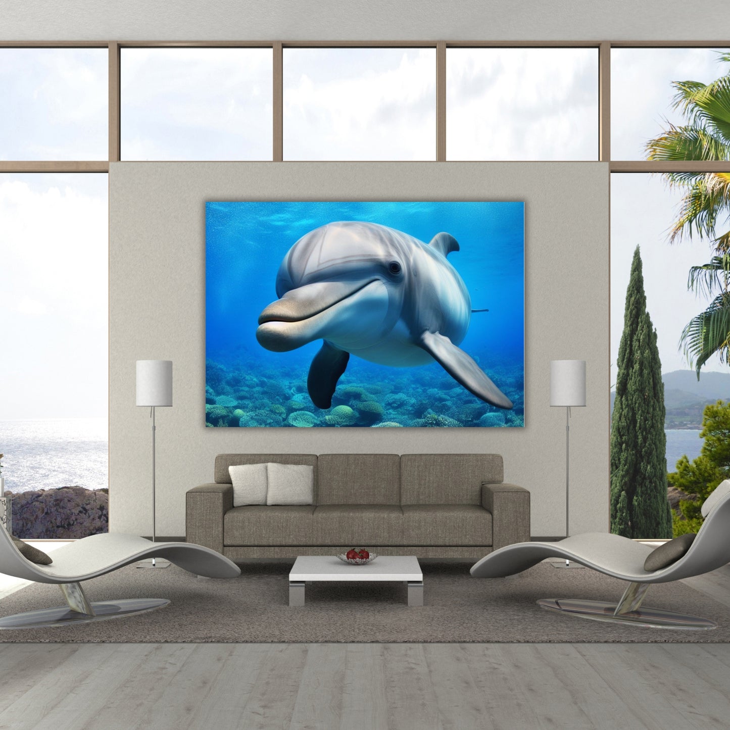 Dolphin Animal Kingdom Wall Art Canvas Print