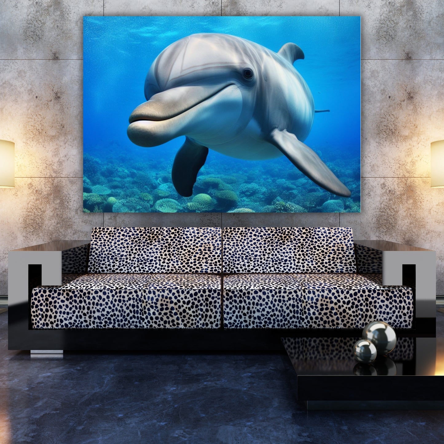 Dolphin Animal Kingdom Wall Art Canvas Print