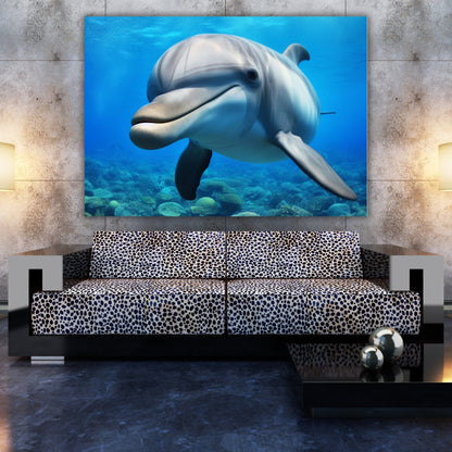 Dolphin Animal Kingdom Wall Art Canvas Print