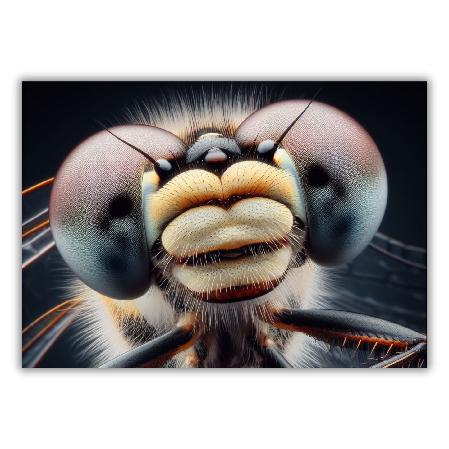 Dragonfly Up Close Animal Kingdom Wall Art Canvas Print