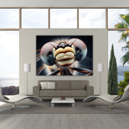 Dragonfly Up Close Animal Kingdom Wall Art Canvas Print