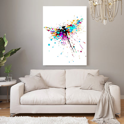 Dragonfly Happiness Wall Art Canvas Print