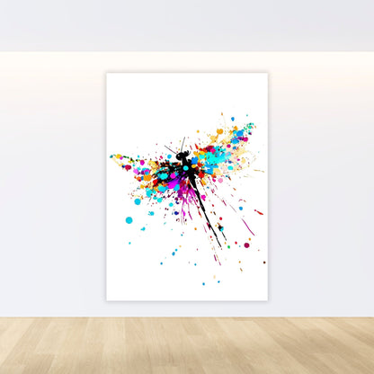 Dragonfly Happiness Wall Art Canvas Print