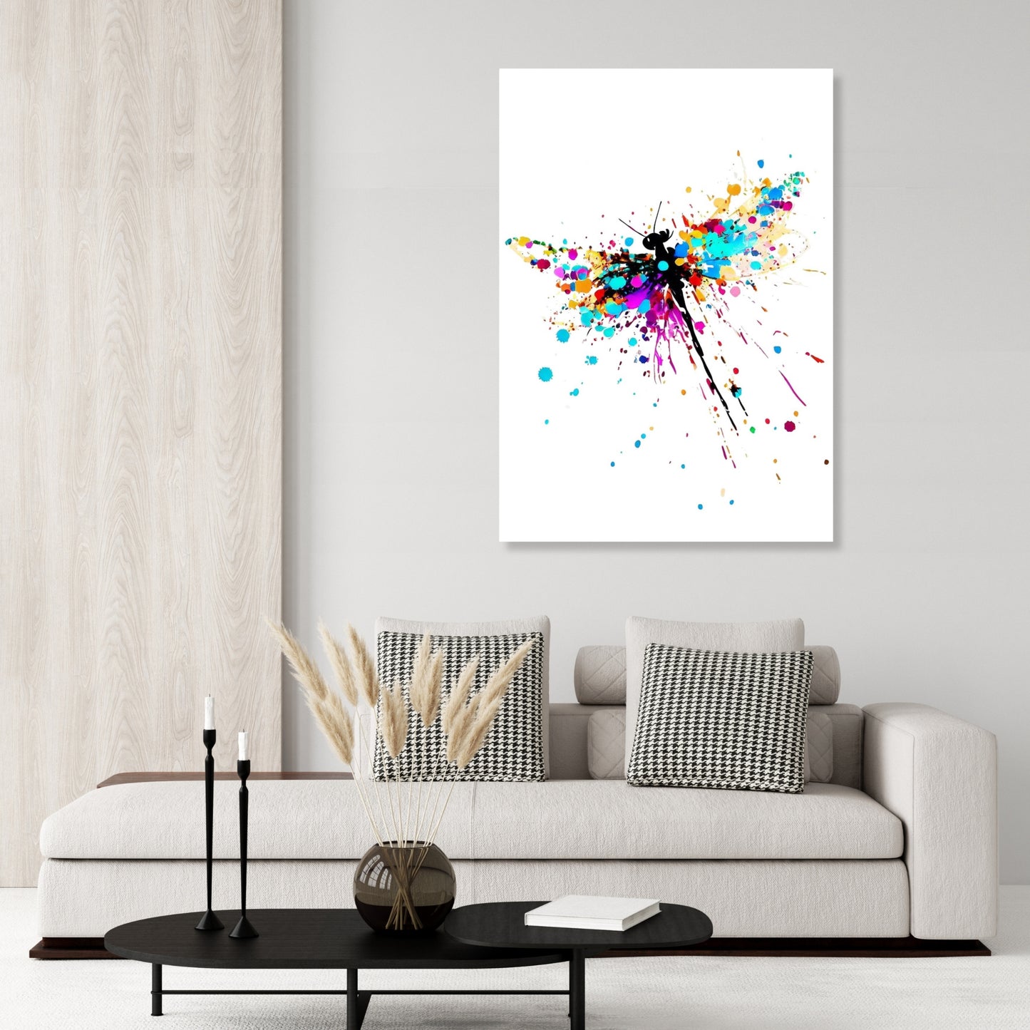 Dragonfly Happiness Wall Art Canvas Print