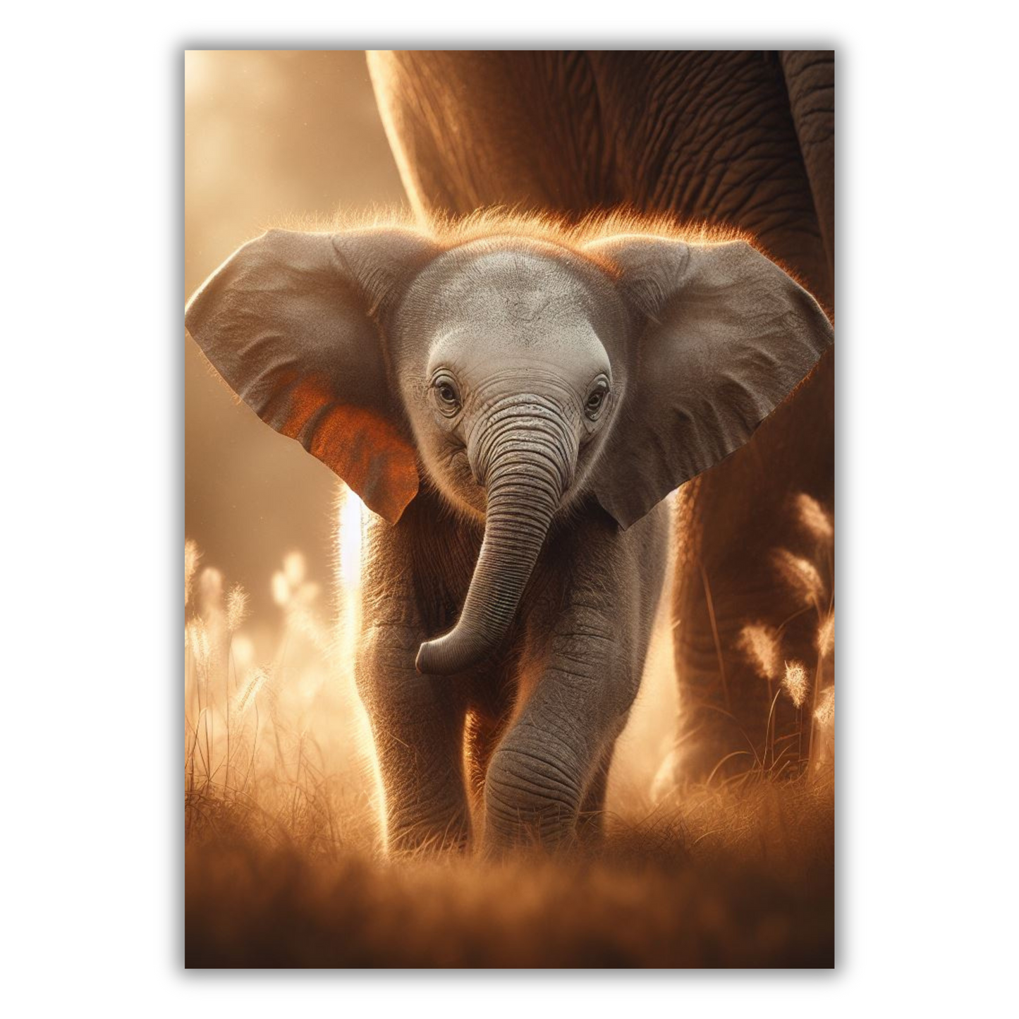 Elephant Love Animal Kingdom Wall Art Canvas Print