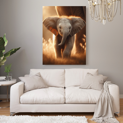 Elephant Love Animal Kingdom Wall Art Canvas Print