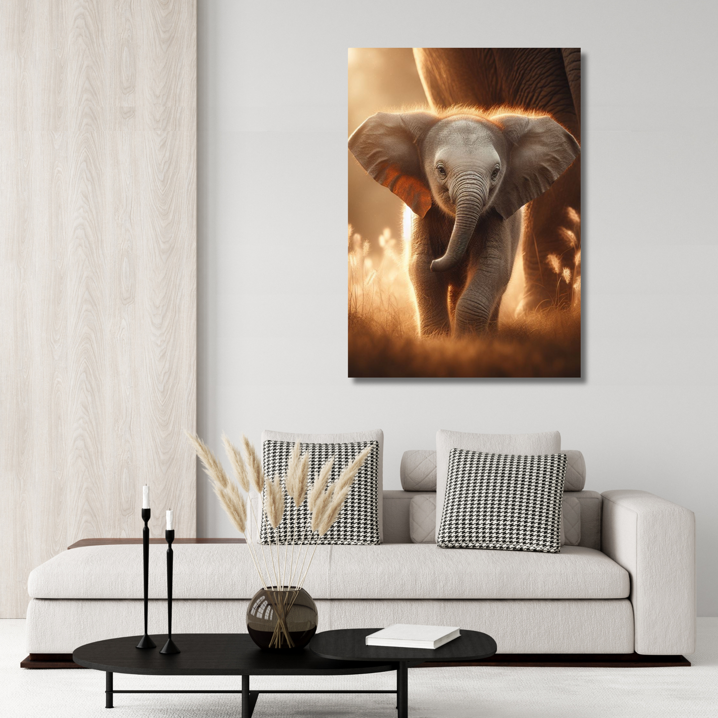 Elephant Love Animal Kingdom Wall Art Canvas Print