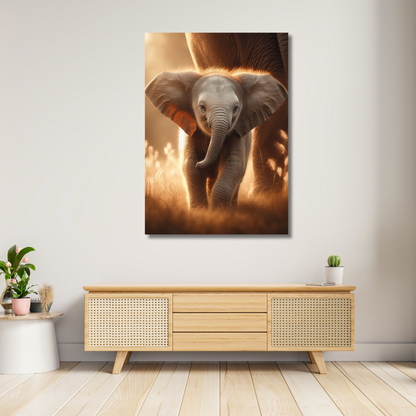 Elephant Love Animal Kingdom Wall Art Canvas Print