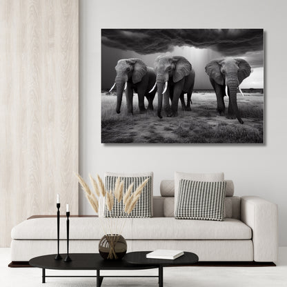 Elephant Guard Animal Kingdom Wall Art Canvas Print