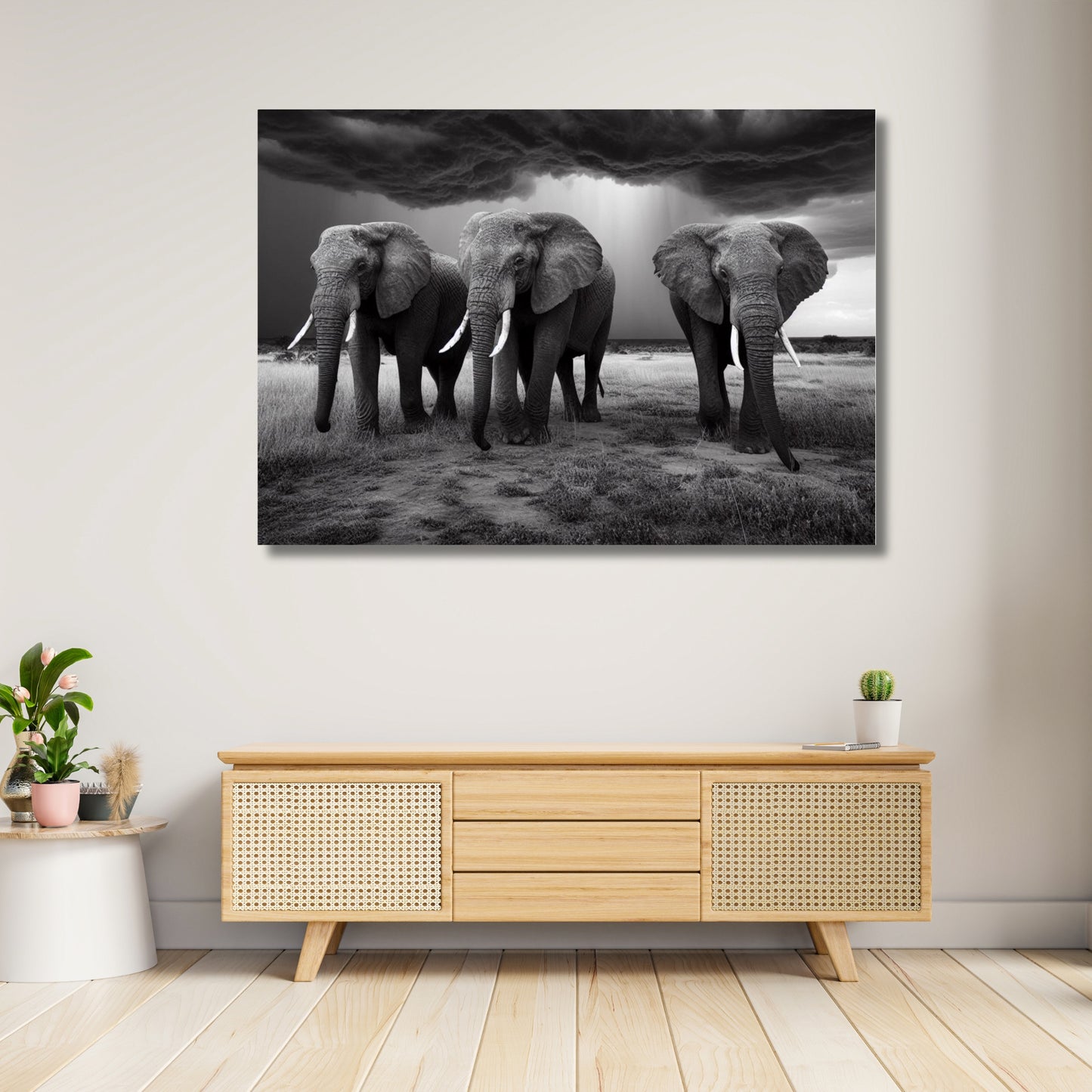 Elephant Guard Animal Kingdom Wall Art Canvas Print