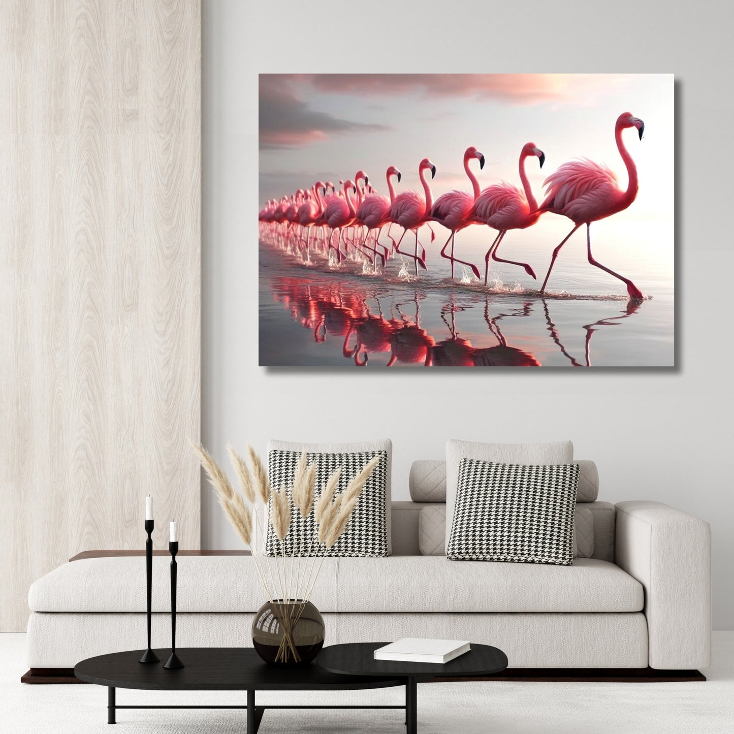 Flamingos Animal Kingdom Wall Art Canvas Print