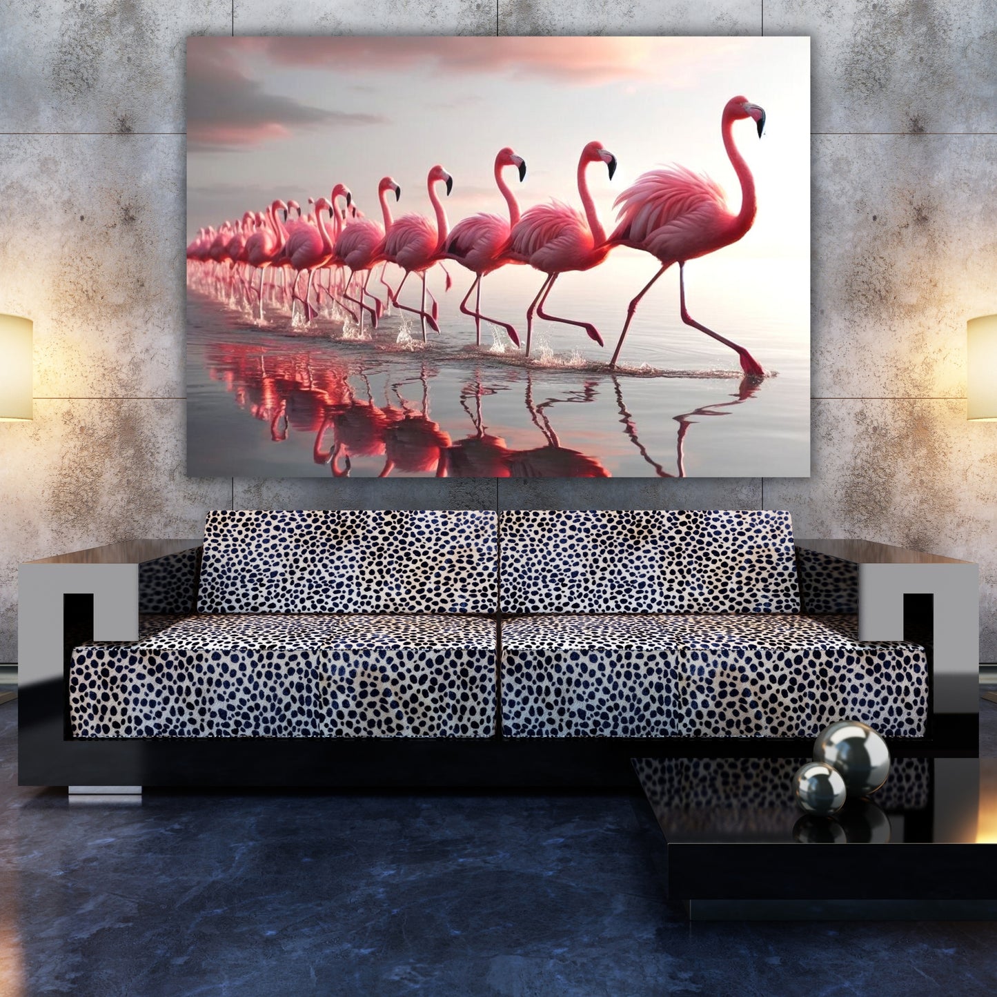 Flamingos Animal Kingdom Wall Art Canvas Print