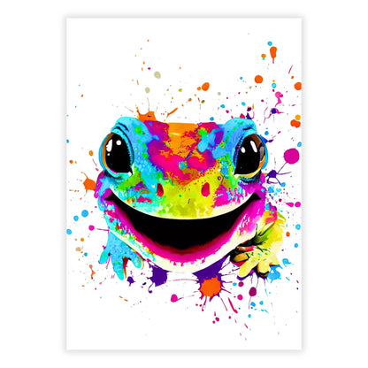 Happy Gecko Wall Art Canvas Print