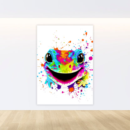 Happy Gecko Wall Art Canvas Print