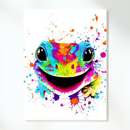 Happy Gecko Wall Art Canvas Print