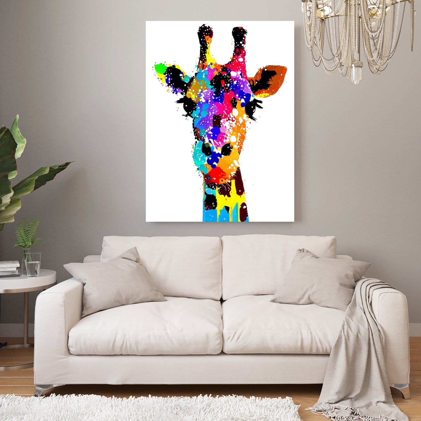 Giraffe Wall Art Canvas Print