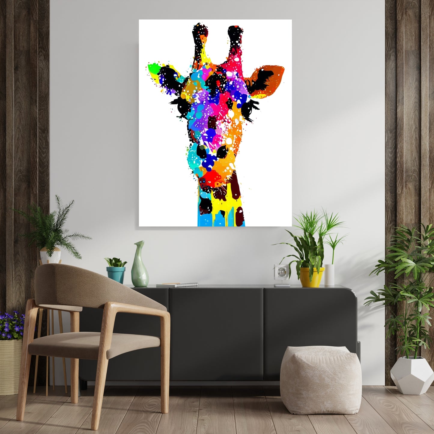 Giraffe Wall Art Canvas Print