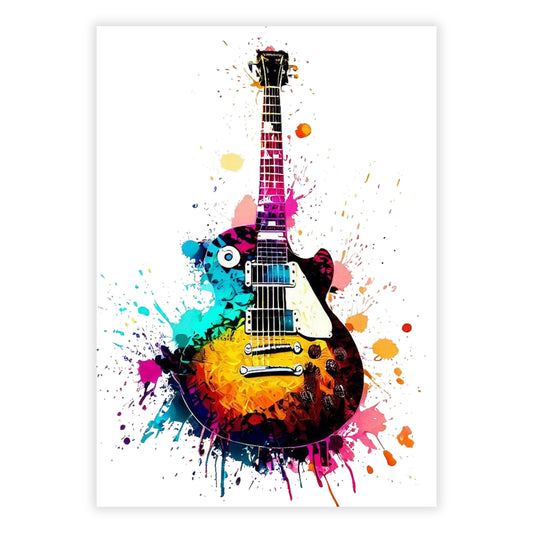 Guitar Rock Wall Art Canvas Print