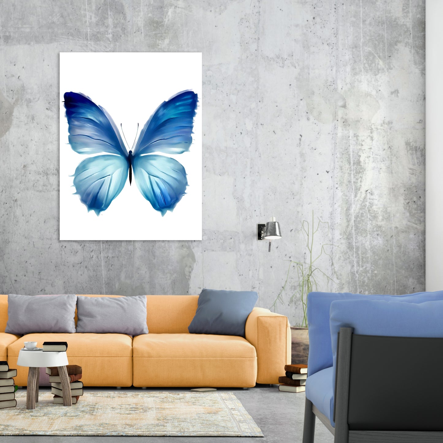 Hamptons Butterfly Enchanted Wall Art Canvas Print