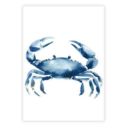 Hamptons Mud Crab Wall Art Canvas Print